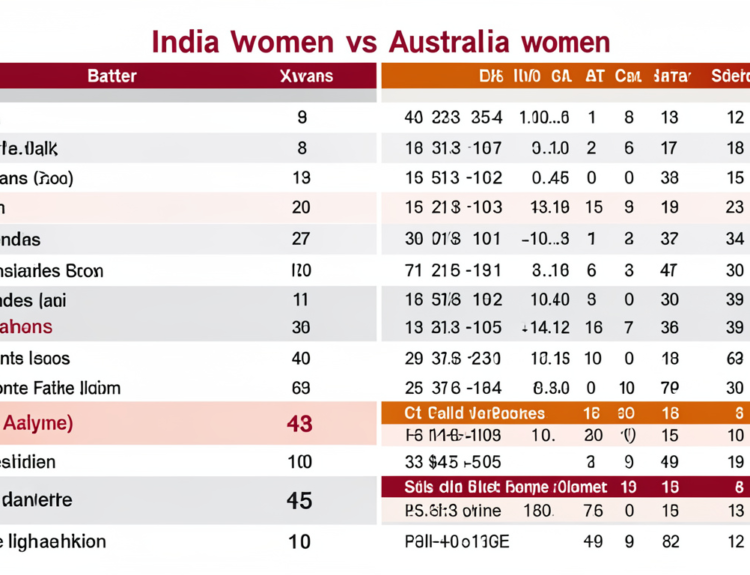 India women's national cricket team vs Australia women's national cricket team match scorecard